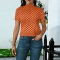 thumbnail image 4 of Sexlip Women's T-Shirt Short Sleeve Loose Fit Comfortable Wear All Occasion Use Soft Comfortable Fashion Forward Modern Style Orange XXL, 4 of 6