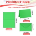 thumbnail image 2 of Uxcell 25 Pack 5.9x7.9" Blank Cardstock Paper with Envelope, Green Card Stock Bulk Thick Folded Heavy Cardstock Paper for Printer DIY Cards Greeting Gift Wedding Postcards, 2 of 6