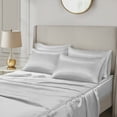 thumbnail image 4 of Comfort Classics Satin Light Grey Luxury 6 PC Sheet Set, King - Wrinkle Free, 4 of 18
