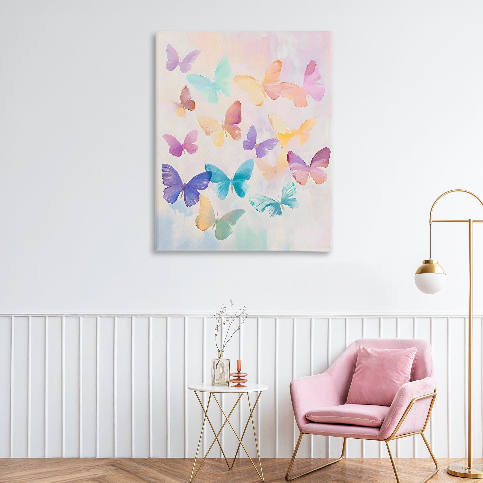 Stupell Industries Pastel Butterfly Dreams Canvas Wall Art, design by The Prints Vibe