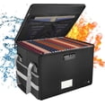 thumbnail image 2 of Black Fireproof Lockable File Box – Collapsible Portable Organizer with Zipper, Pockets & Handle, Safe Storage for Hanging Letter/Legal Folders (Home & Office Use), 2 of 4