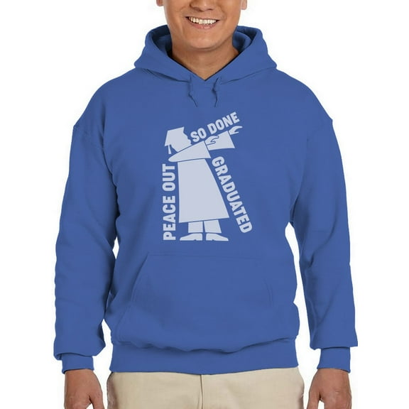 Peace Out Graduated Hoodie Men -GoatDeals Designs, Male Small