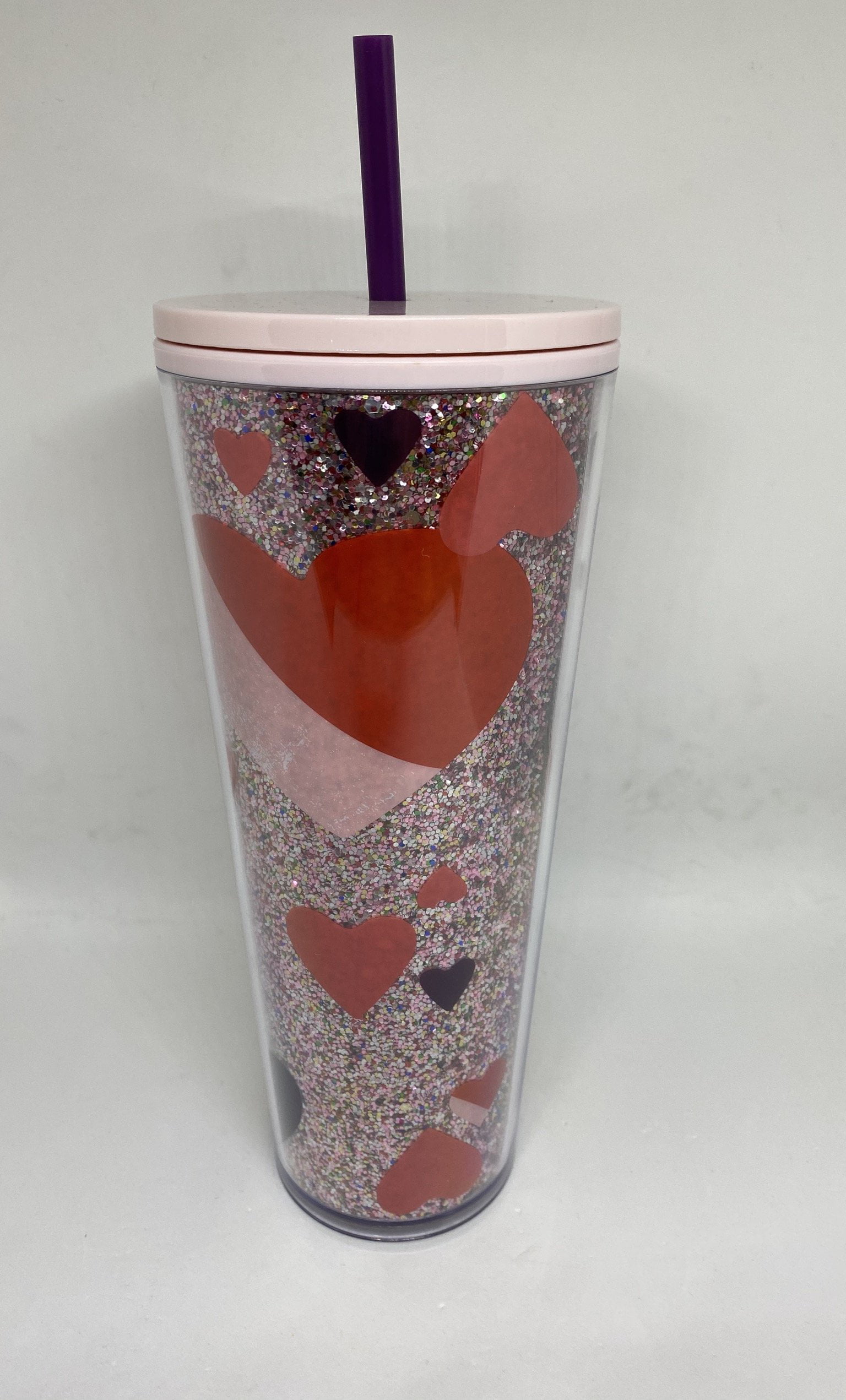 Wholesale Starbucks tumbler- pink hearts tumbler- valentine