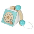 Tersarium Classic Wooden Telephone Traditional Pretend Rotary Number