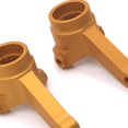 thumbnail image 3 of mmirethe 2pcs 1/10 Steering Hub Carrier RC Upgrade Part Aluminum Alloy Durable Steering Block Knuckles For LC Racing PTG-2 RC Car Part Golden, 3 of 6