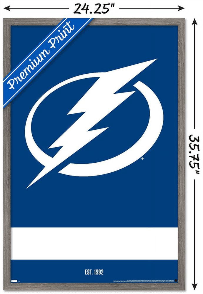 NHL Tampa Bay Lightning - Logo 21 Wall Poster, 22.375" x 34", Framed