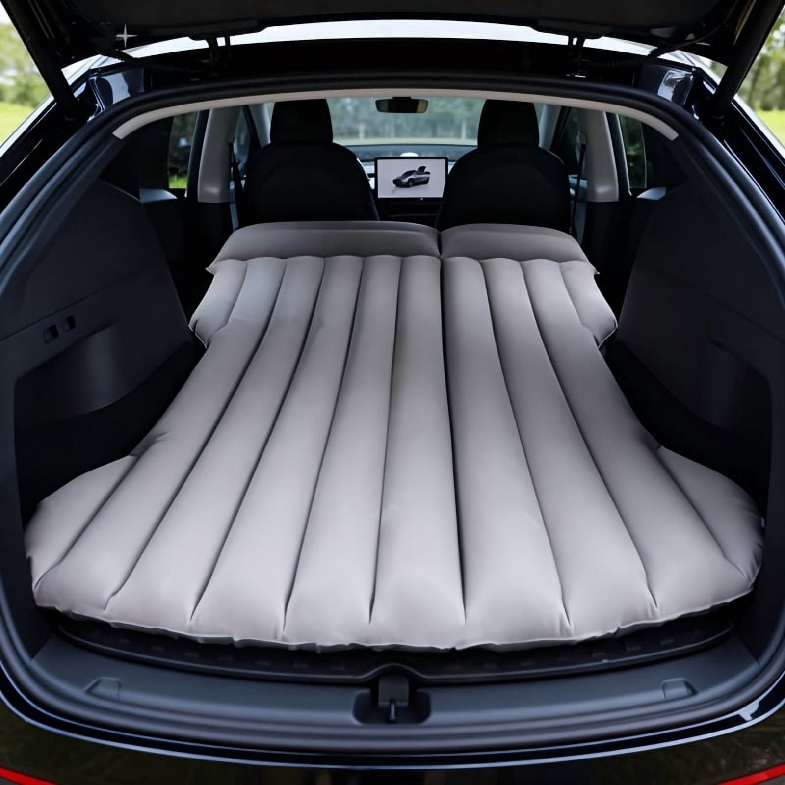 Fanruina Premium Inflatable Car Bed, featuring cloud-soft flocked surface for superior comfort