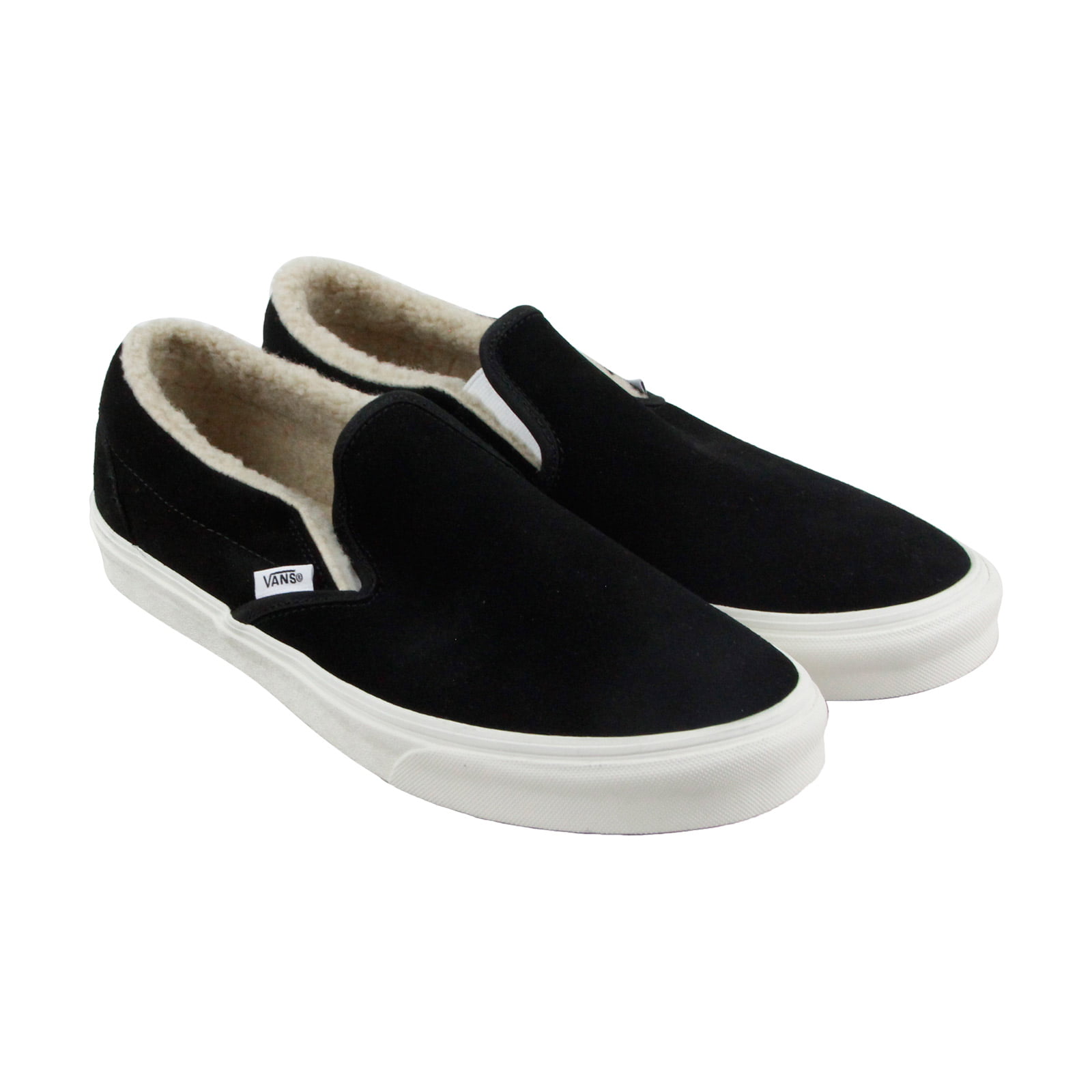 Vans Classic Slip On Mens Black Suede Slip On Sneakers Shoes - Walmart.com