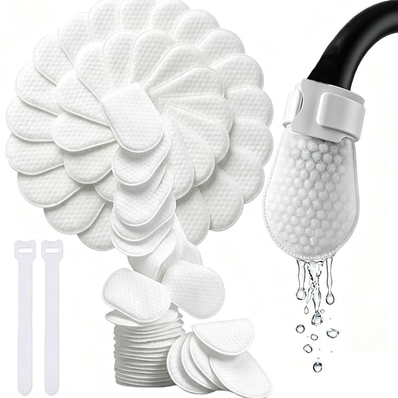 Faucet Filter Bag, Fine Fiber Mesh Sediment Purifier, Universal Food Grade Tap Filter Anti Splash Faucet Cover for Cold & Hot Water Faucets