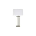 thumbnail image 2 of Metal Frame Table Lamp with Hardback Shade, Set of 2, White and Silver, 2 of 5
