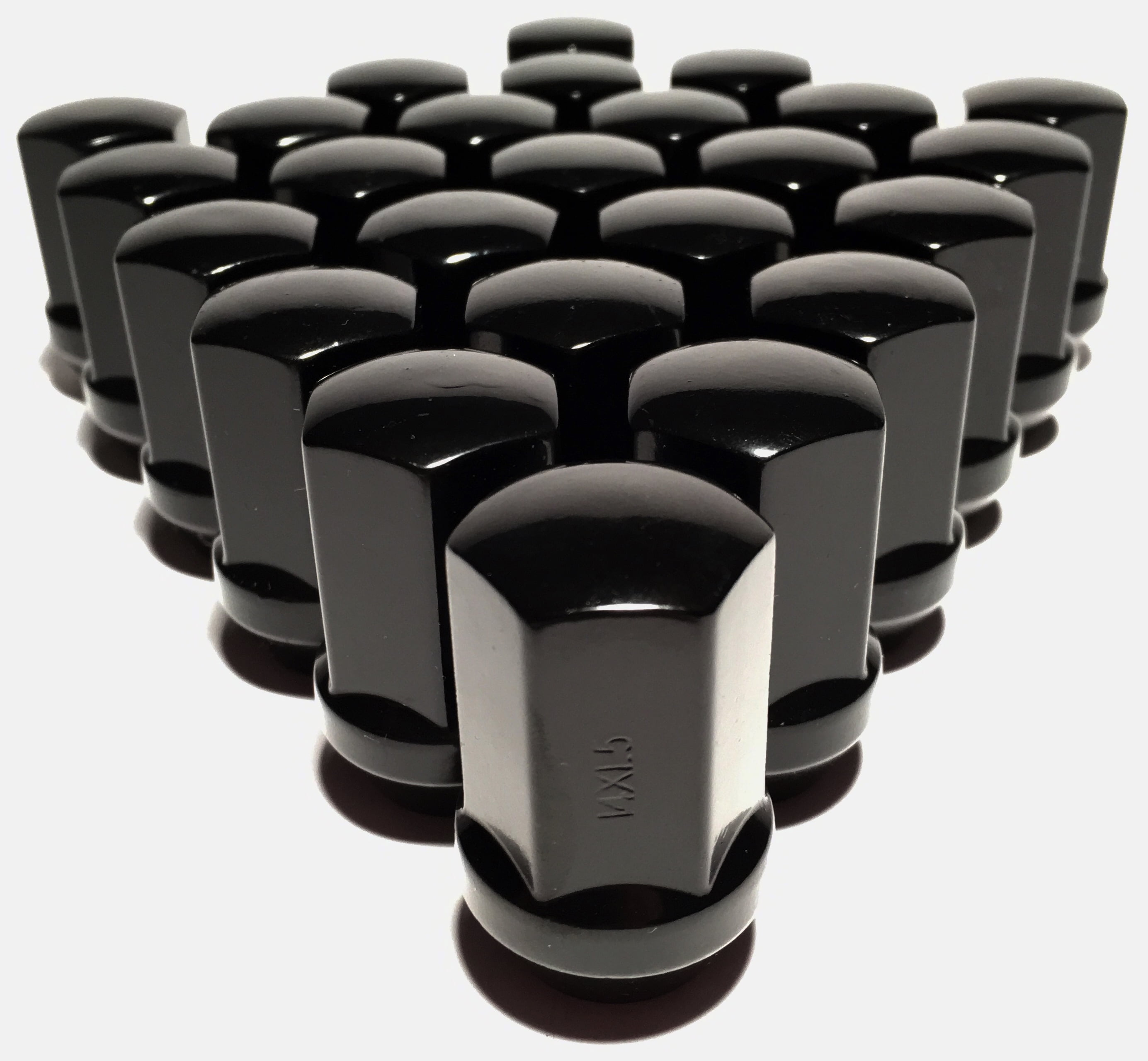 25 Black 14x1.5 OEM Acorn Lug Nuts Large Seat Factory Wheel Rim Lugs 1.