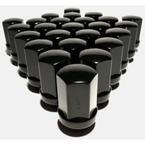 25 Black 14x1.5 OEM Acorn Lug Nuts Large Seat Factory Wheel Rim Lugs 1.5" Tall