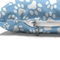 thumbnail image 4 of Paw Print Pet Bed, Animal Themed Pattern with Pet Foot Marks on Blue Toned Background Print, Resistant Pad for Dogs and Cats Cushion with Removable Cover, 24" x 39", Sky Blue and White, by Ambesonne, 4 of 4