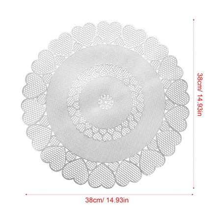 

5pcs Hollow Place Mats European Style Western Placemats Dining Table Decorations