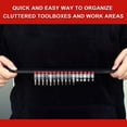 thumbnail image 5 of CASOMAN 12-Piece ABS Socket Organizer Set, Socket Holder Rail with 174 Clips, 1/4" 3/8" 1/2" Drive, Blue Red Black for Tool Box & Drawer Storage, 5 of 6
