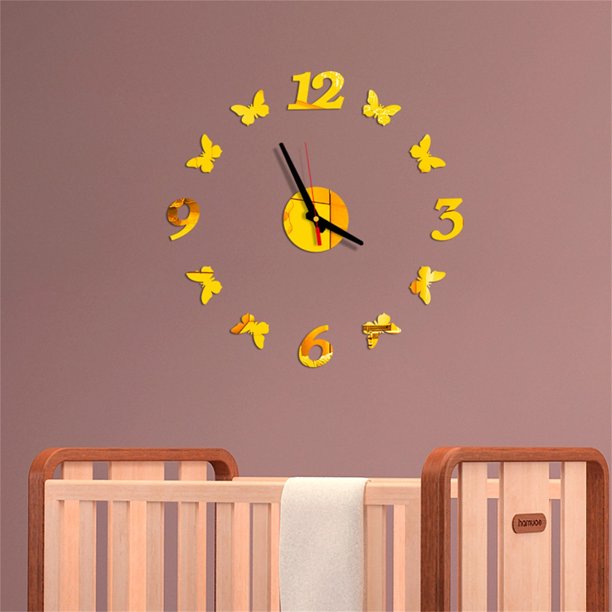 DIY reloj de pared 3D espejo superficie pegatina hogar Oficina decoración reloj Wmkox8yii HKAHFKAH1368