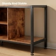 thumbnail image 4 of Lofka Retro TV Stand, Wood and Steel, 3 Shelves, for TVs up to 65", 66.2 lb, 4 of 9