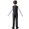 thumbnail image 2 of 4pcs Boy's Gentleman Suit, Suit Jacket Long Sleeve Plain Color Shirt & Pants & Vest & Tie, Spring And Autumn Boys Preppy Style Vest Set For Competition Performance Wedding Banquet Dress, 2 of 5