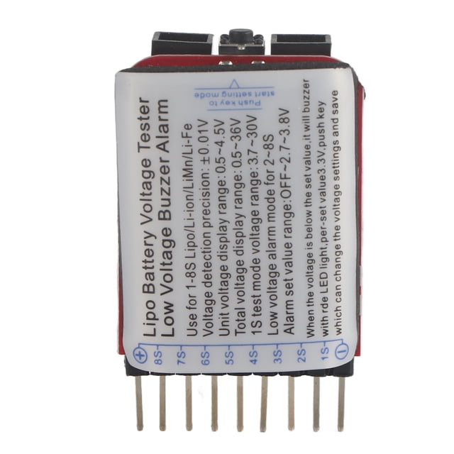 Comprobador de voltaje de batería Lipo, 3 unids/set RC 1S-8S Probador de voltaje Lipo Lipo Probador de voltaje de batería Lipo Eleva tu experiencia
