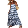 thumbnail image 2 of Musuos Women Boho Sleeveless Dress Print Summer Loose Spaghetti Strap Flowy Beach Long Dress, 2 of 5