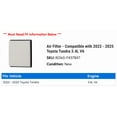 thumbnail image 2 of Air Filter - Compatible with 2022 - 2025 Toyota Tundra 3.4L V6 2023 2024, 2 of 2