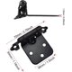 thumbnail image 2 of Paquete de 4 bisagras de cierre automático, bisagras superpuestas de 270 grados, bisagras de cromo pulido para muebles y gabinetes, bisagras empotradas para gabinetes de cocina con tornillo (negro), 2 of 5