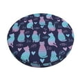 thumbnail image 6 of Uemuo Silhouette Cats Pattern Round Bar Stool Seat Covers Washable Stool Cushion Slipcover Elastic Bar Chair Covers-13 inch, 6 of 7