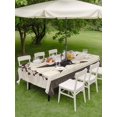 thumbnail image 5 of 60x102 Inch Outdoor Tablecloth with Umbrella Hole Zipper Rectangle Texas Star Brown Rectangular Tablecloths Outside Waterproof Farmhouse Berry Wooden Vintage Patio Table Cloth Cover for Picnic Party, 5 of 8