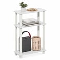 thumbnail image 2 of Furinno TURN-N-TUBE 3-Tier Slim Toolless End Table with Storage Shelf White, 2 of 5
