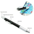 thumbnail image 6 of XEOVHV Metal Multi tool Pen 6-in-1 Stylus Pen - With Screwdriver, Ballpoint Pen Black ink, Stylus pen, Level and Ruler, 1-Count (Green), 6 of 9