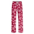 thumbnail image 7 of Valentine's Day Print Pants for Women Casual Love Heart Lounge Pants Loose Fit Fashion Winter Drawstring Elastic Waist Pajama 2026 Red L, 7 of 7