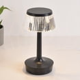 thumbnail image 4 of Lámparas de mesa de cristal acrílico, lámpara de decoración de luces de escritorio de mesita de noche USB para Negro, 4 of 9