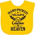 thumbnail image 3 of Inktastic Handpicked for Earth by My Cousin in Heaven with Angel Wings Boys or Girls Baby Bib, 3 of 4