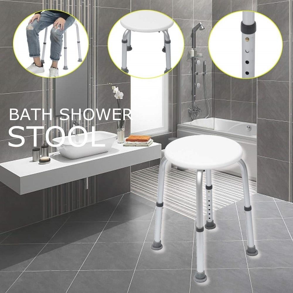 Adjustable Height Bath Stool, 300LBS Bath Shower Round Chair, SPA