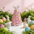 thumbnail image 2 of Cute Ceramic Easter Tree Bunny Decor, Light up Easter Bunny Decor Spring Decorations for Indoor Bedroom Office Decor Tabletop for Kid Gifts, 2 of 7