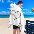 thumbnail image 4 of Coolnut Baseball Print Beach Towel Fast Drying Camping Towels Sand Free Beach Blanket Soft Absorbent Travel Sport Towel for Gym Bath Shower Swimming 31" x 71" Washcloth Gift, 4 of 7
