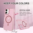 thumbnail image 2 of VENINGO iPhone 16 Plus Case Compatible with MagSafe,Surround Protection Transparent Sparkle TPU Shockproof of iPhone 16 Plus Case 6.7",Pink, 2 of 8