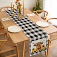 thumbnail image 3 of Table Runner 70 Inches Long for Kitchen Dining, Yellow Sunflowers Yak Dresser Scarf Farmhouse, Dining Table Decorations for Wedding/Parties, Black White Checkered Rustic Buffalo 13 x 70 In, 3 of 8