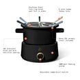 Beautiful 3 Qt Electric Fondue Set with Bonus 2 qt Ceramic Pot, Black