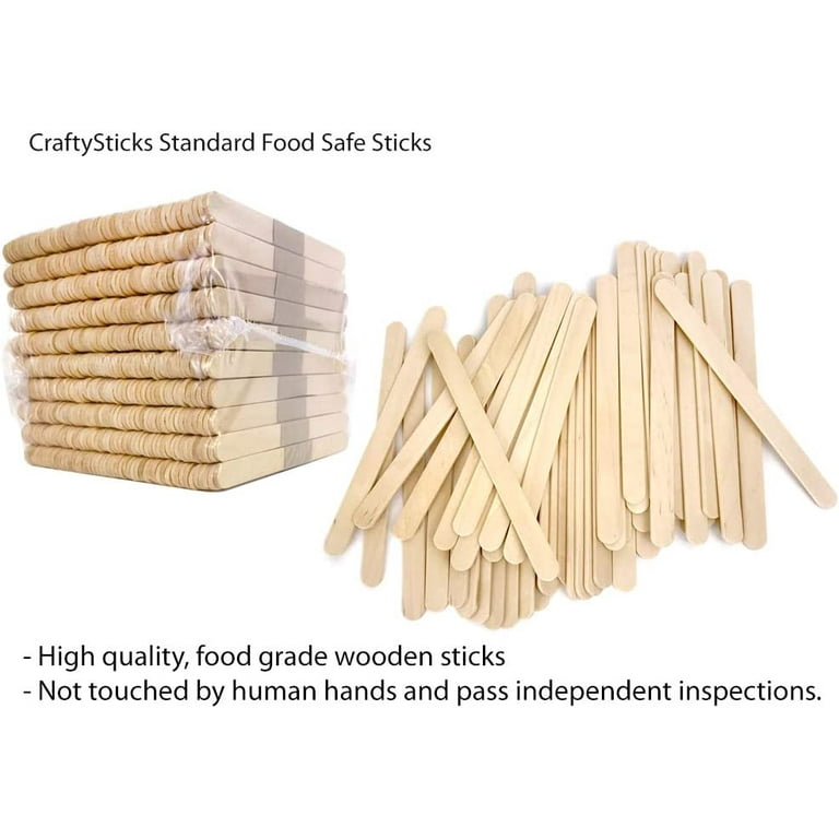 Wooden Food Safe Ice Cream Popsicle Sticks, A Grade Eco-Friendly, 4.5 inch (1,000 Pack)