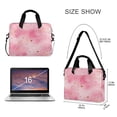 thumbnail image 3 of 16" Laptop Briefcase for Work Travel Laptop Shoulder Bag Carrying Handbag Laptop Case Pink Background with Hearts, 3 of 8