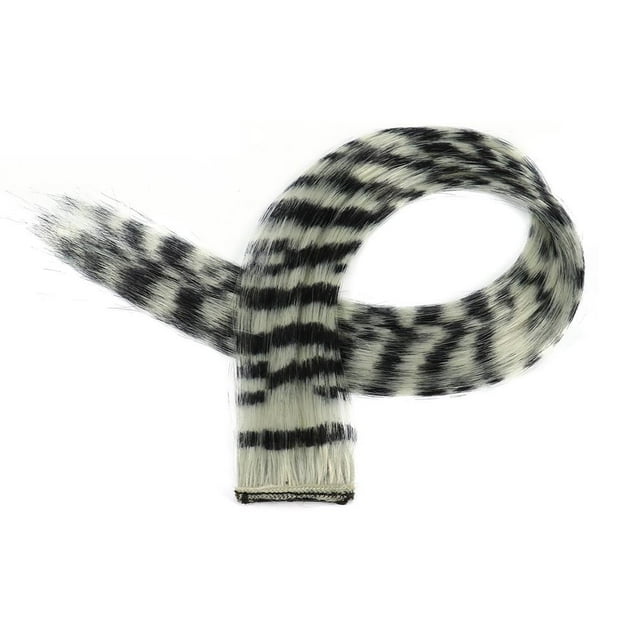 Feather Hair Extensions Colorful Fake Hair Clip In One Hairpiece