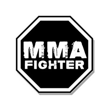 - Octagon Shaped MMA FIGHTER Sticker Decal (martial arts fight ufc) 4 x 4 inch