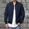thumbnail image 2 of Kureaily Men's Casual Jacket Lightweight Loose Fit Zip Up Outerwear For Daily Wear Spring Autumn Comfortable Stylish Non Stretch Plain Design, 2 of 5