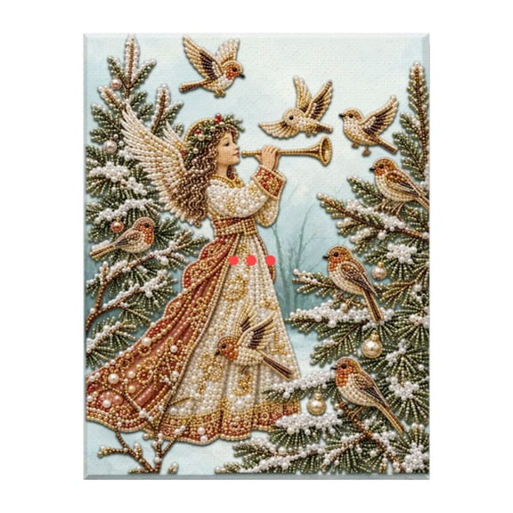 Pearl Diamond Art Kits for Adults Christmas DIY Craft Set, pearl art diy kit Holiday Artwork Project, Pearl Painting for Adults Creative Decoration Materials for Home Display Gift