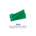 thumbnail image 2 of Set de 50 unidades de espuma verde Base Ten Blocks hand2mind para niños, 2 of 8