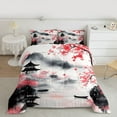 thumbnail image 2 of Castle Fairy Japanese Style Twin Comforter Sets,Oriental Ukiyoe Sakura Bedding Set, 2 of 8