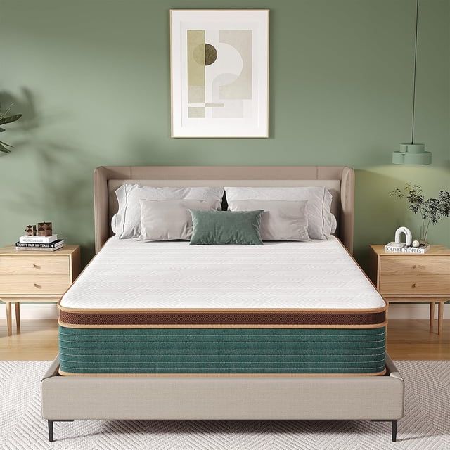 Naiveer 12 Inch Queen Size Hybrid Mattress in a Box Perfect for Back Pain & Pressure Relief