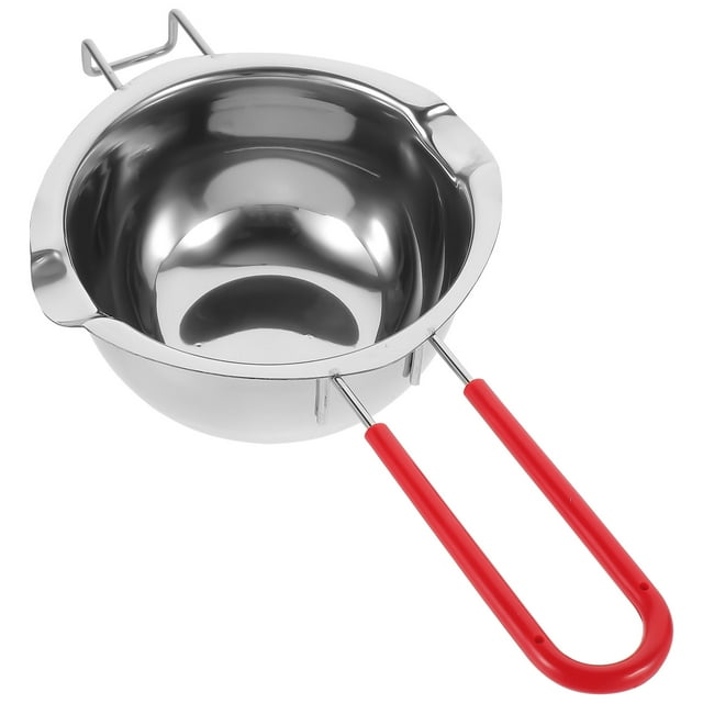 IFANLANDOR Pot à Fondre le Chocolat Fond Rond Acier Inoxydable 304 Double Chaudière pour Cuisson 1Pcs