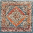 thumbnail image 3 of Unique Loom Isabella Collection Area Rug - Rossellini (5' 1" Square Rust Red/Beige), 3 of 9